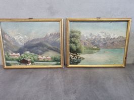 2 Gemälde von Emil Briner, 1867-1929, Schweizer Kunstmaler