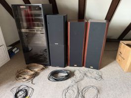 Vintage HiFi-Anlage mit Stanton, JVC, Technics & Quadral