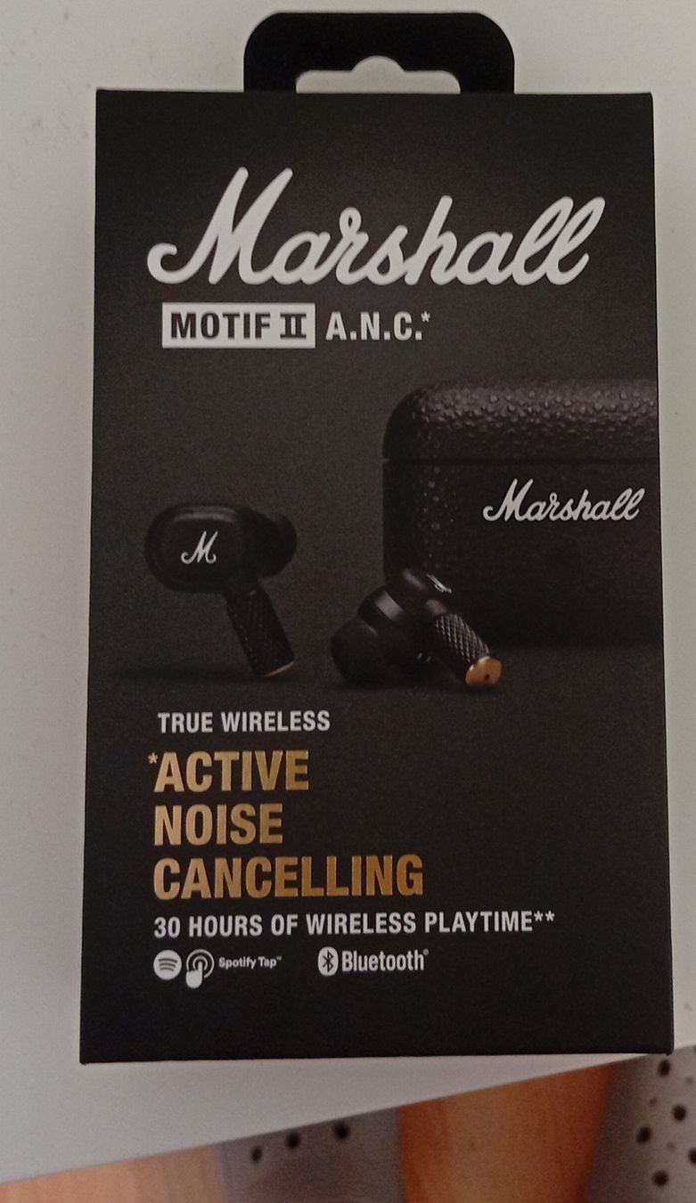 Marshall Cuffie: Marshall Motif II ANC True Wireless Earbuds Black – Nuovo e nell'imballaggio originale da wattwil venduto da pel_qh26