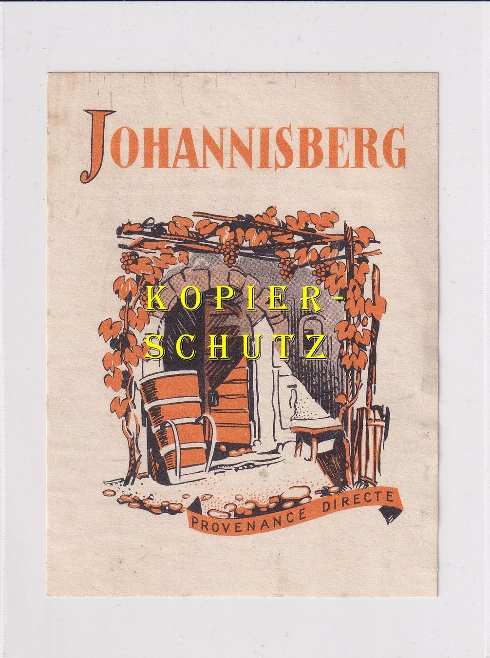 Carta: Etikette - Johannisberg /bd – Usato da Hombrechtikon venduto da Rudolf07