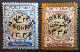 Iran Persien Kat. 414-415 * 1918 Kat. 90 Euro