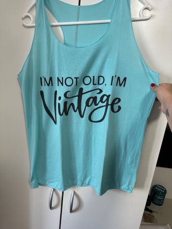 Damen Tanktop mint Grösse L mit Aufdruck "Vintage"