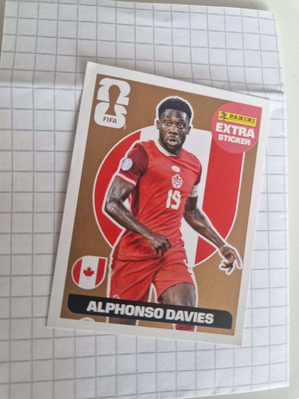 Panini Sammelbilder & Trading cards: Alphonso Davies - extra sticker bronze Panini – Neu und originalverpackt aus Ecublens VD von Appuipro