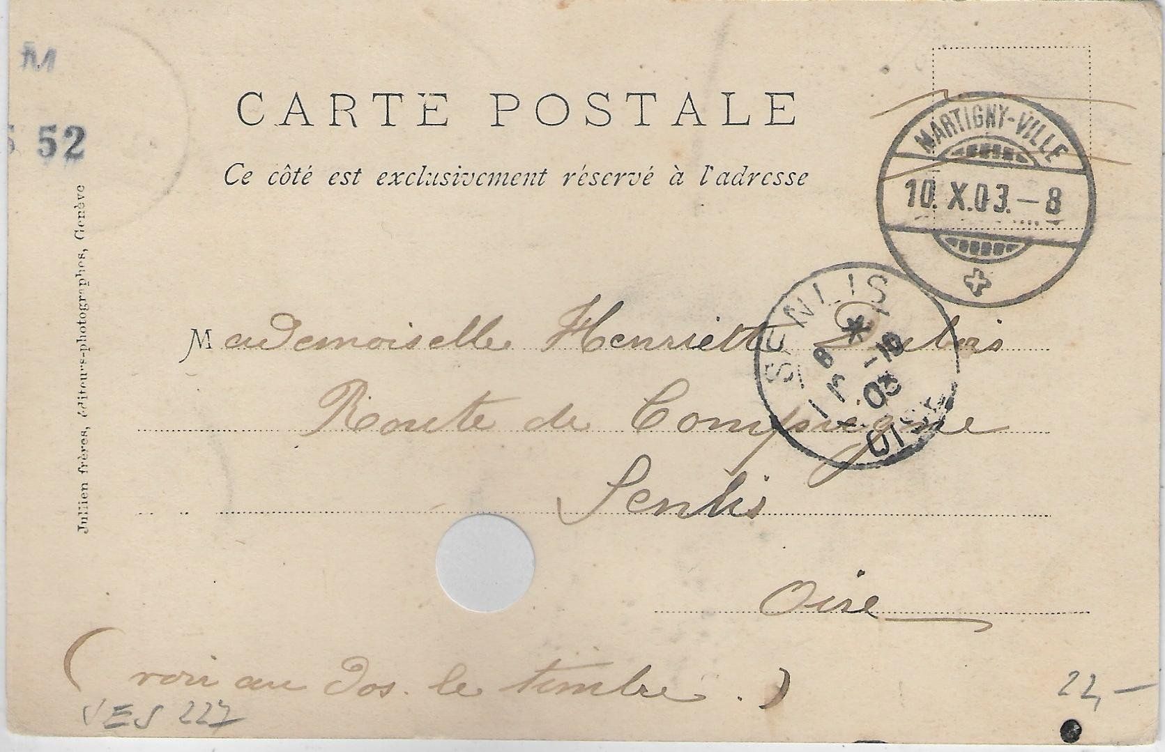 Cartoline postali: Praz de Fort et le Catogne – Usato da Ettingen venduto da Kartenplanet 1