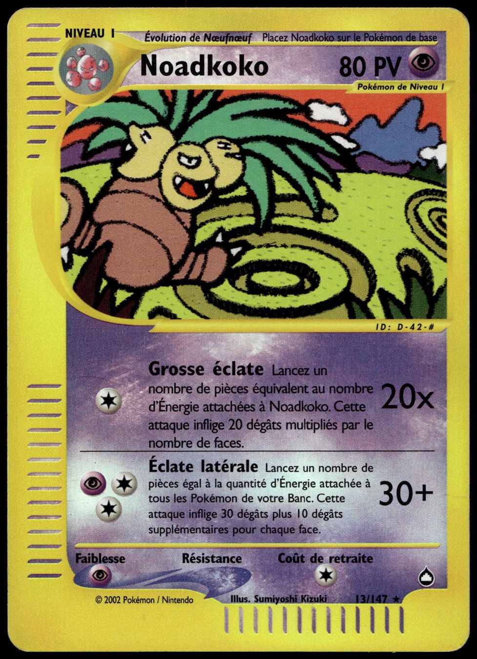 Pokémon Cartes à collectionner: 🇫🇷 Noadkoko 13/147 Reverse Holo Pokémon Aquapolis – D'occasion à Uster par Madame_Cards