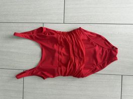 TABOU Badeanzug ROT mit Raffung, Gr. CH 38
