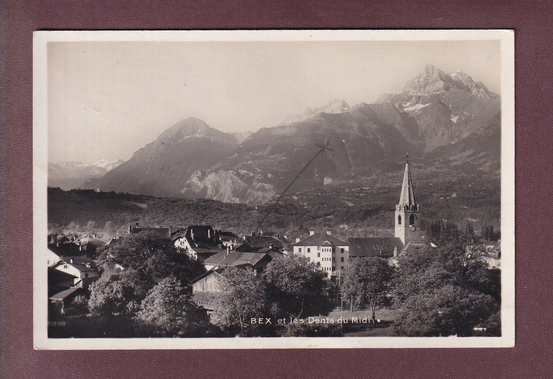 Cartoline postali: BEX - Eglise - Dents du Midi - 1931 Feldpost – Usato da Pully venduto da nicecards-shop