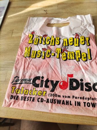 sac plastique vintage City Disc