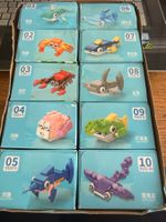 10xPuzzle-3D-Bausteine:pädagogisch-Familienspiel-Meerestiere
