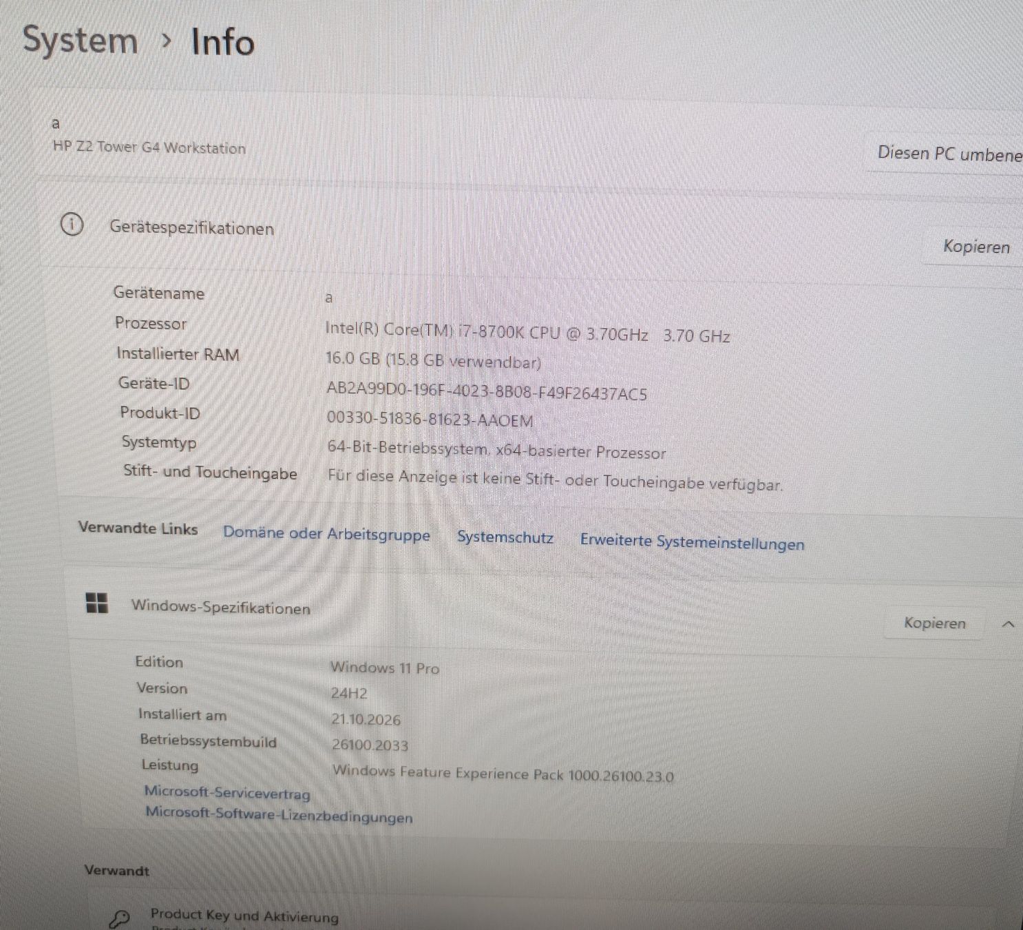 Hewlett Packard PC: HP Z2 – Usato da Ruswil venduto da SL2026 1