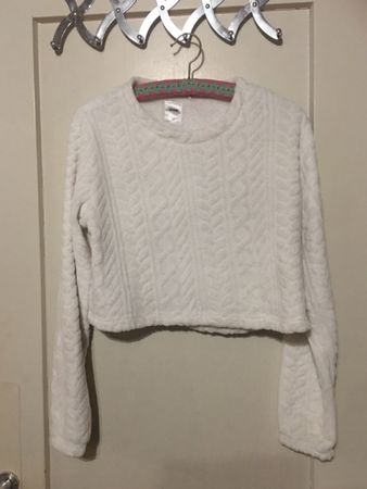 Pullover weiss Strickmuster Grösse M guter Zustand