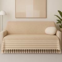 NEU Bonny Home Alora Sofadecke Beige 180x220 Baumwolle