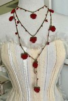 Collana / cintura fragole di perline