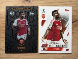 Soccer Bukayo Saka BLACK EDGE EDITION Match Attax 25/26 🔥