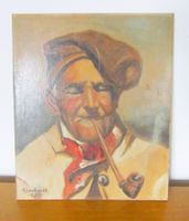 Portrait, Oel auf Holz, Signiert