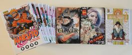 Lot 11 Mangas FR: Naruto 1-8, Black Clover, Dr Stone 6, DN2