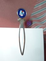marque page en argent et millefiori