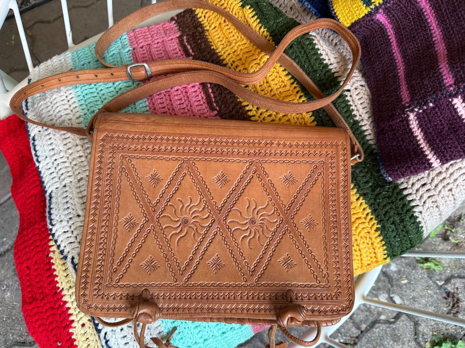 Borse da donna: Boho Style Umhängetasche aus Leder – Usato da Rorbas venduto da tun_m7fz