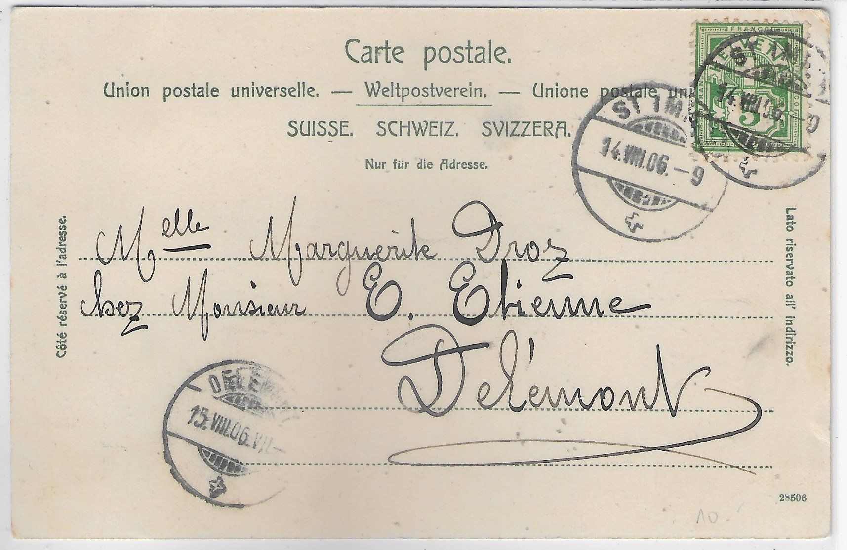 Cartes postales: St. Imier - Mondschein-Litho – D'occasion à Ettingen par Kartenplanet 1
