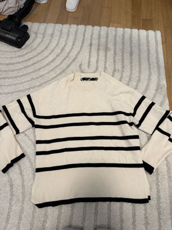 Vero Moda Strickpullover, creme/schwarz, Gr. XS, Top!