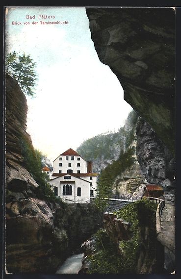 Cartoline postali: Bad Pfäfers, Blick von der Taminaschluc – Usato da Berlin venduto da bartko-reher
