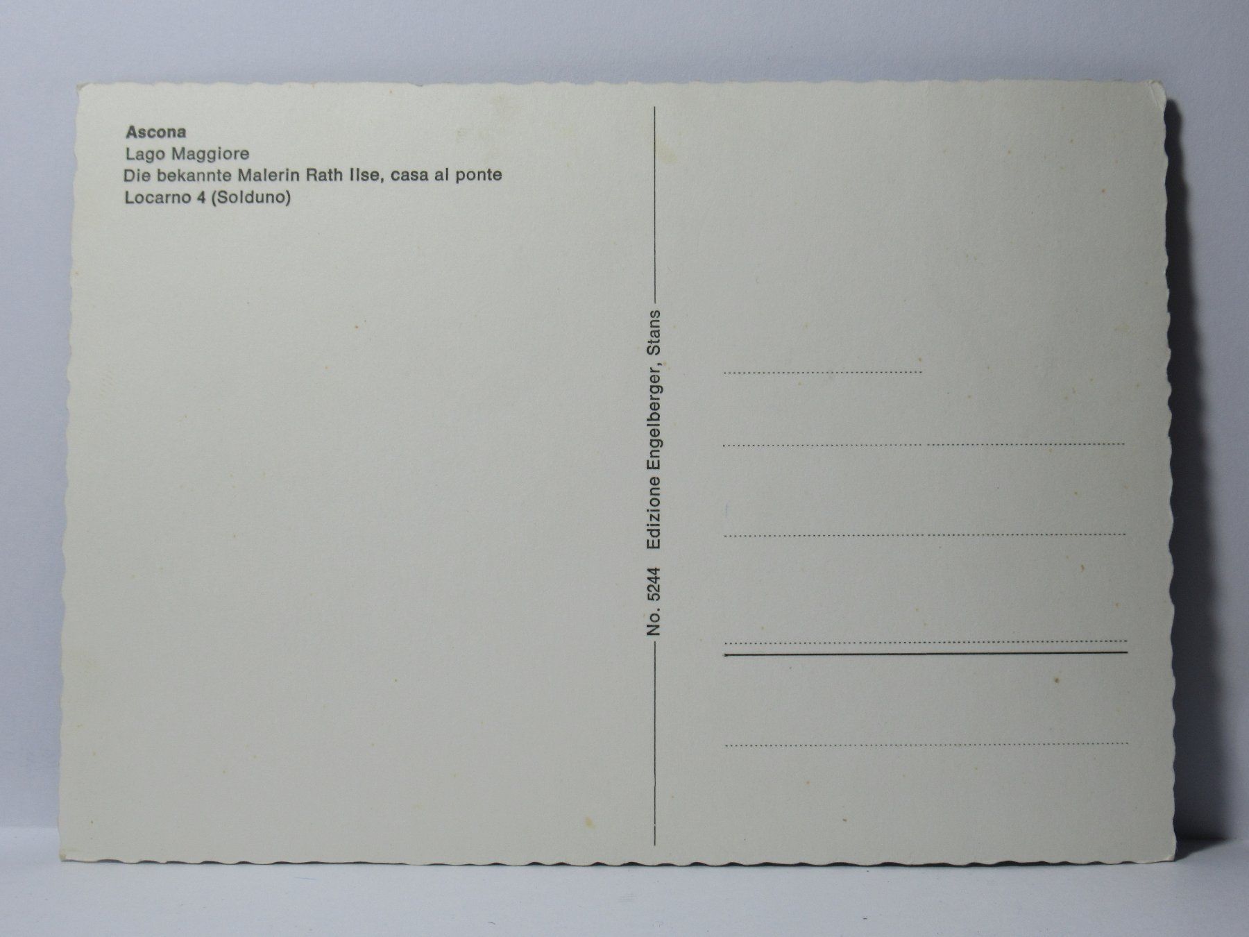 Cartoline postali: Ascona – Nuovo (secondo la descrizione) da Grenchen venduto da Bluemchen1900 1