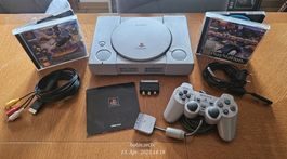 Schöne Playstation 1 Konsole mit Zubehör & Kultgames