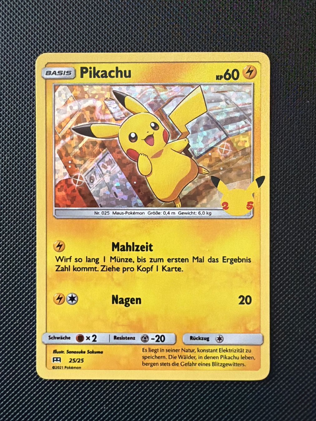 Cartoline: Pikachu - 25/25 - McDonald's Collection 25th Anniversary DE – Usato da Oberrohrdorf venduto da Samet-TCG