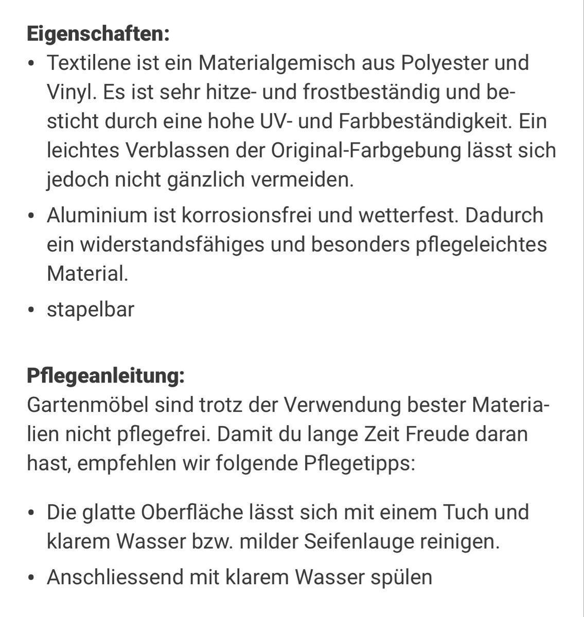 Chaises: Gartenstuhl antrazith 6 Stück – Neuf avec emballage d'origine à Tägerwilen par marvin69 5