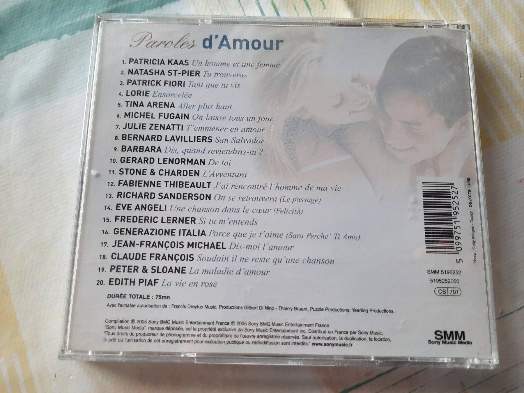 CDs: Cd Paroles d'amour ( Compilation ) – Gebraucht aus Pully von bro_n52j 1