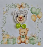 1 Stück Teddybär Bär gehäkelt crochet orsetto uncinetto 876