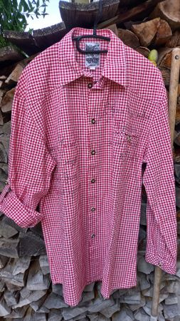 Country Line Karohemd rot weiss Grösse XL  Gr 40