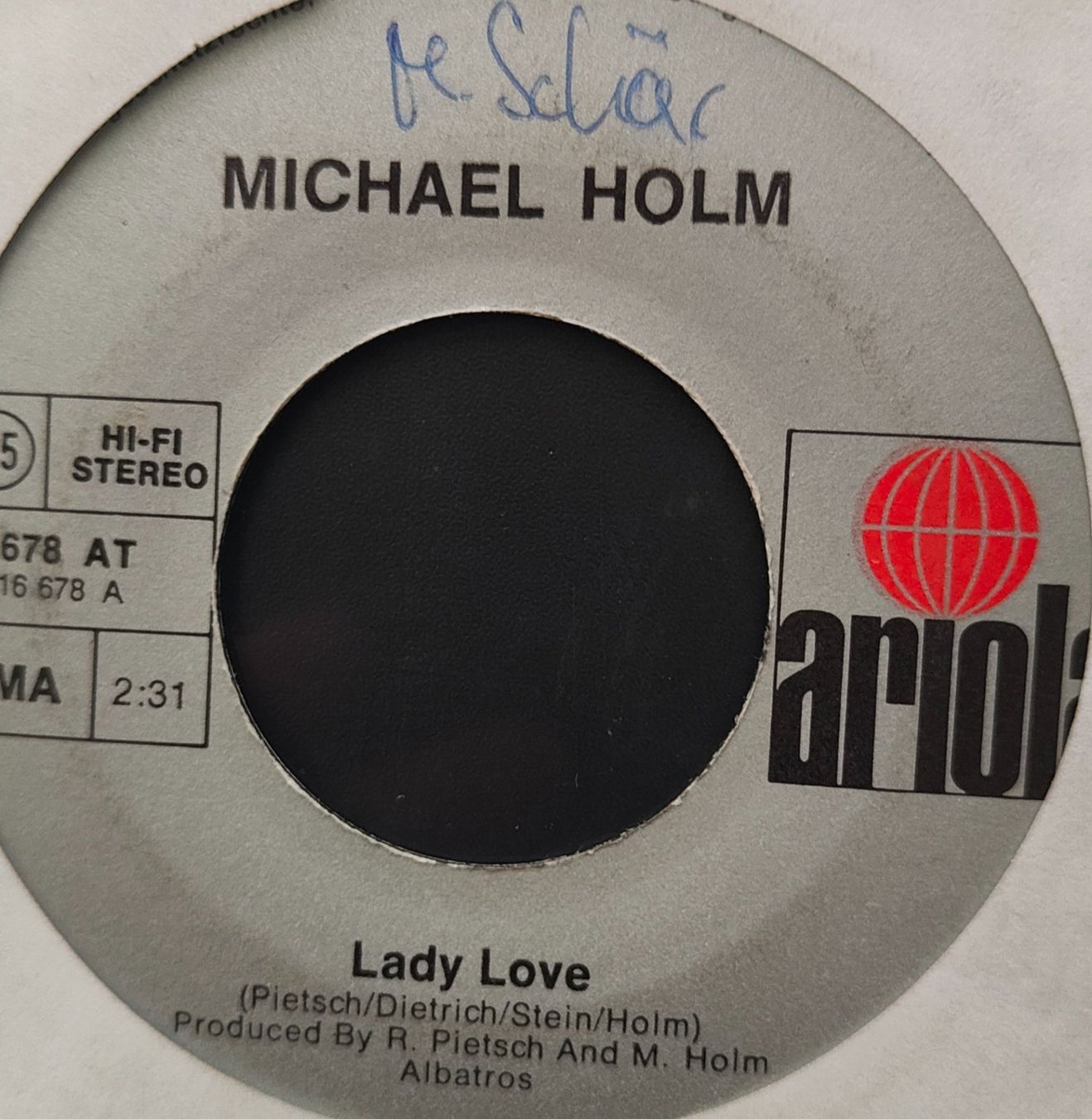 Schallplatten: Vinyl-Single Michael Holm - Lady Love – Gebraucht aus Langenthal von Modo39
