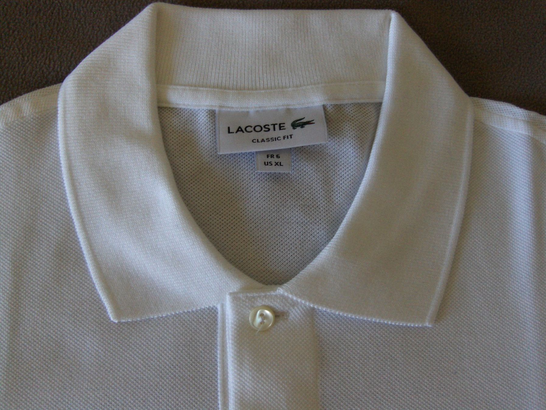 Lacoste Magliette Polo: Lacoste Poloshirt weiss Grösse XL – Usato da Dübendorf venduto da mar_85sd 1