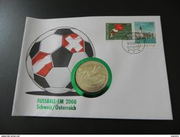 Münzbrief Malta 100 Liras 2003 St. Jakob Park Basel EM 2008