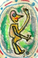 ART-BRUT (Europe, 20. Jh.) Mischtechnik, 1960, monogrammiert