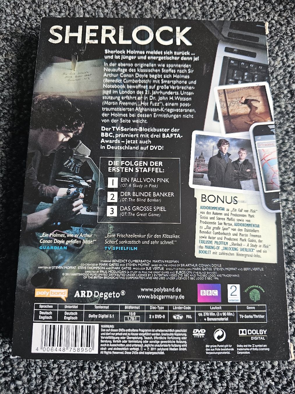 Tutti i DVDs: Sherlock - Staffel 1  – Usato da Ruswil venduto da jan_bxl5 1