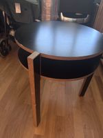 Runder Beistelltisch Schwarz Holzoptik 2 Ebenen
