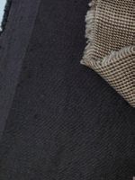 Ital. Designer Leinen Stoff gewoben 1.50x1.50m dark chocolat