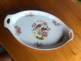 petit plat Langenthal avec oiseaux