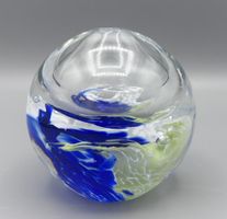 Egermann Art Glass Paperweight Solifleur signiert Vintage