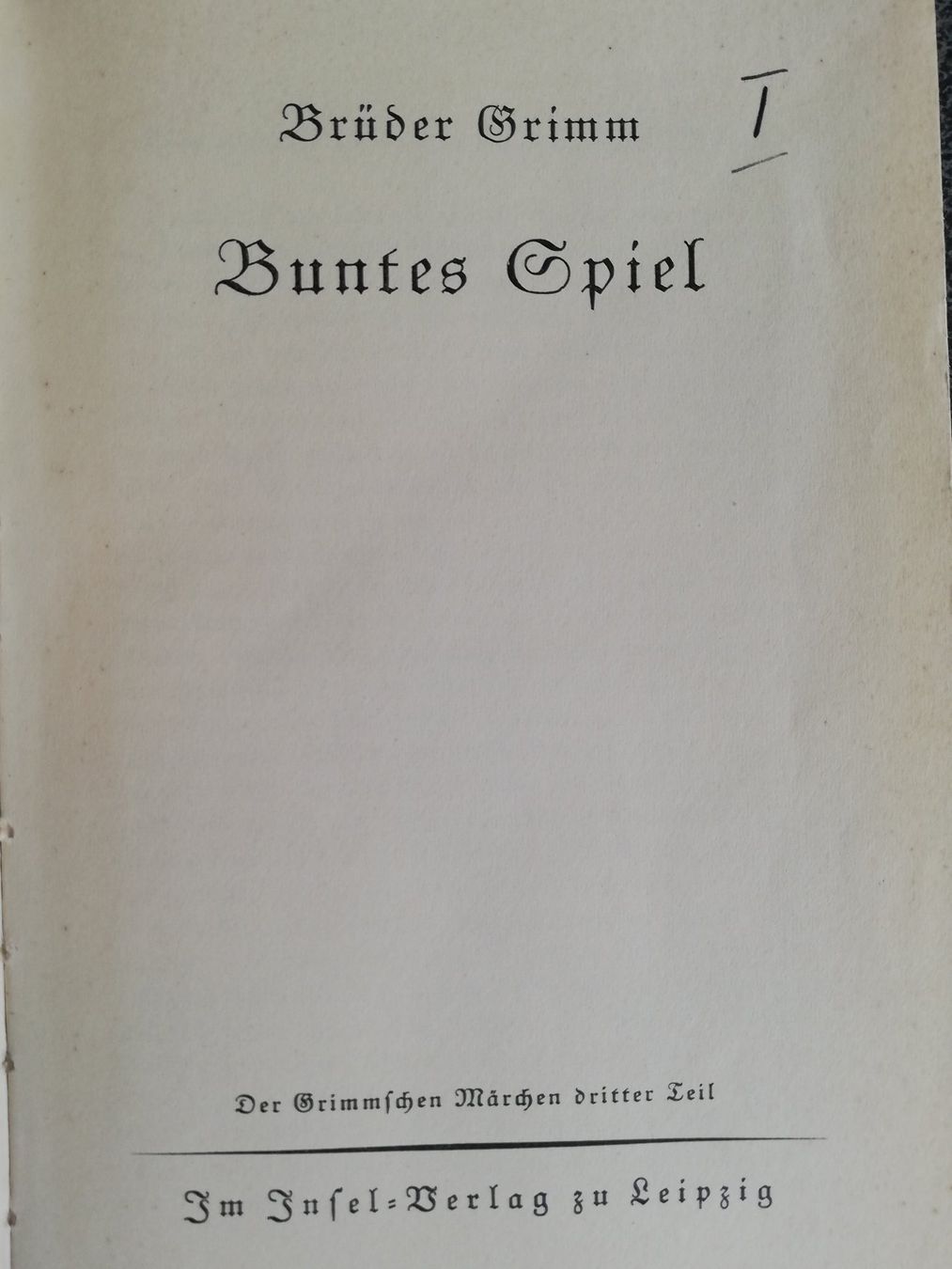 Libri: Buntes Spiel - Brüder Grimm - Insel Bücherei – Usato da Hildisrieden venduto da Malve 1