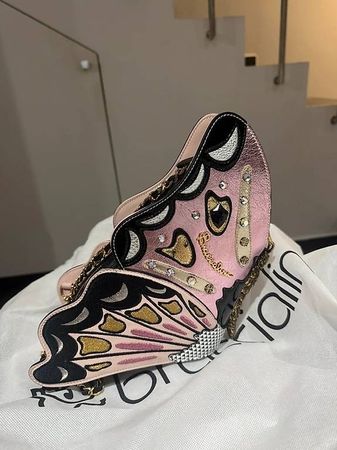 Borsa Braccialini Farfalla - Modello Iconico in pelle rosa