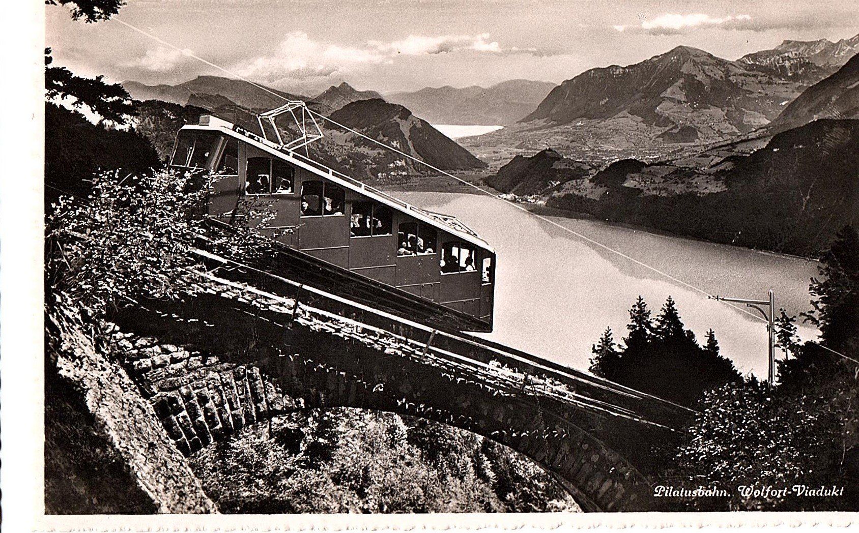 Cartoline postali: Ansichtskarte Pilatusbahn 1942 – Usato da Mörschwil venduto da antiksalon