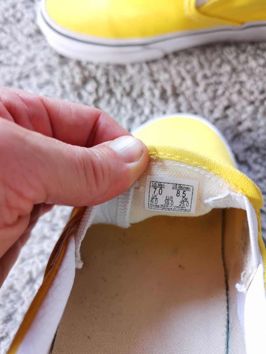 Vans Scarpe da uomo: Vans Slip-On Sneaker, Gelb, Grösse 37 – Usato da Lanzenhäusern venduto da Gimli72 2