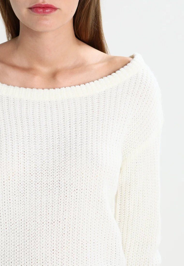 Pullover & Sweatshirts: MISSGUIDED Damen Strickpullover Pull tricot M L off shoulder – Gebraucht aus St-Aubin FR von Tiweety