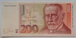 sehr schöne 200 Deutsche Mark Banknote vom 2. Januar 1989