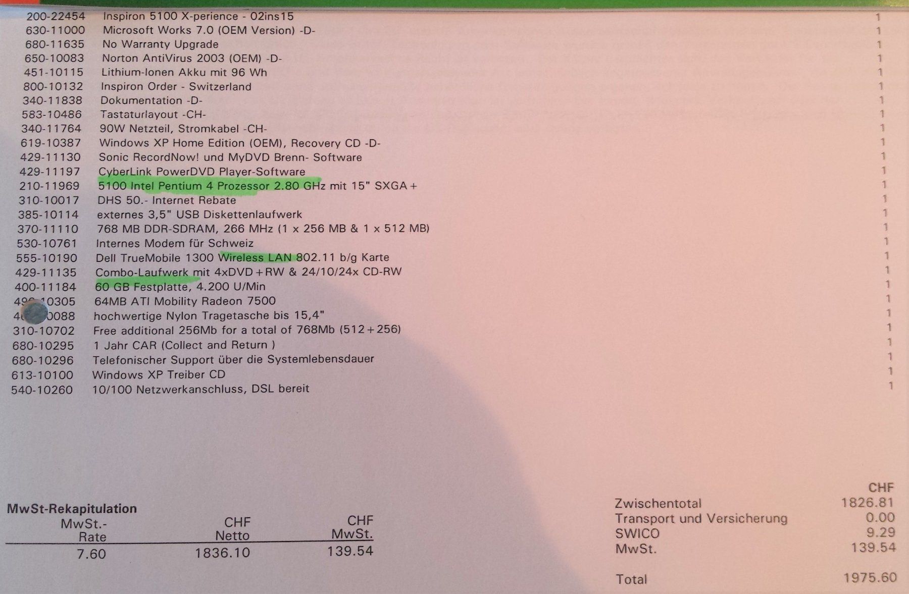Dell Notebook: DELL Inspiron 5100 X-perience - 02ins15 – Usato da Rotkreuz venduto da JustForSale 1