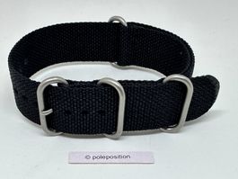 22mm Nato Uhrenarmband schwarz Natostrap