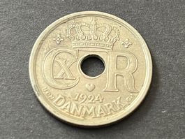 Dänemark Münze 25 Öre 1924